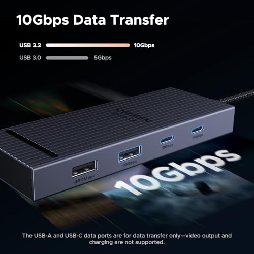 UGREEN Revodok Pro USB C Hub for Laptop 8 in 1 MacBook Docking Station 4K 60Hz HDMI, 100W PD Charging, USB-C & USB-A 10Gbps Data Ports, SD/TF Card Reader for MacBook Neo/Pro/Air, XPS, Thinkpad