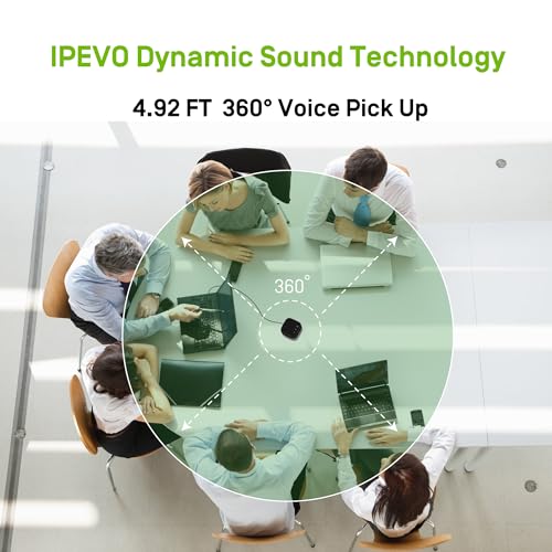 IPEVO VC-A10 USB Portable Speakerphone, Conferencing, Video Calls, Online Meetings, Hybrid Work, Meeting Rooms, Noise Reduction Microphone, 360° Voice Coverage, Easy Setup, Compatible with Teams, Zoom