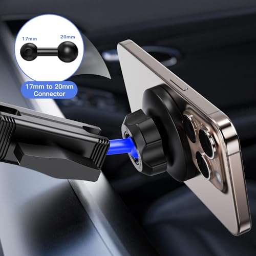 20mm Ball Head Adapter Kit – Converts to 1/4"-20 Screw, 17mm & 25mm Ball – for GPS, Camera, Phone Mounts, iOttie, Tackform, Scosche, More