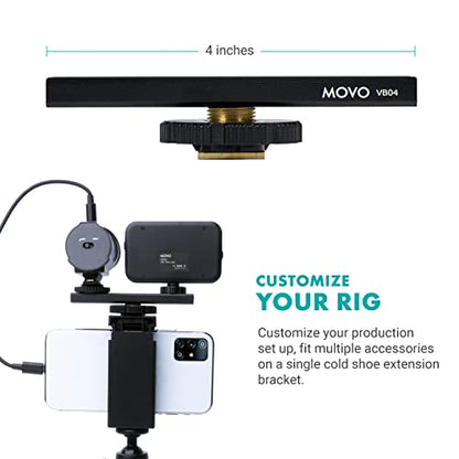 Movo uVlogger- Android/USB-C Compatible Vlogging Kit Smartphone Video Kit Accessories: Tripod, Mount, LED Light and Cellphone Shotgun Microphone for Video Recording for YouTube, Vlog