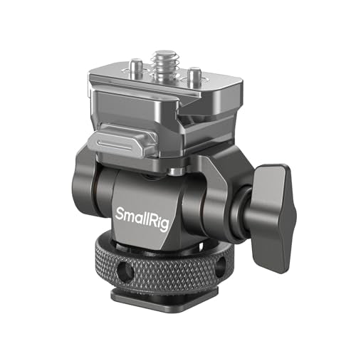 SmallRig HawkLock H21 Quick Release Monitor Mount with Cold Shoe Mount, Swivel and Tilt Adjustable Monitor Holder with 1/4"- 20 Screw, Dual Anti-Twist Design, for Ninja V and V+ Monitors