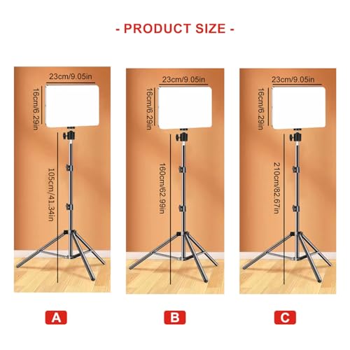 Photography Video Light Panel with LED and Tripods Stand for Enhanceds Live Streaming and Studio Shootings Live Streaming Light - color: A