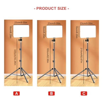 Photography Video Light Panel with LED and Tripods Stand for Enhanceds Live Streaming and Studio Shootings Live Streaming Light - color: B