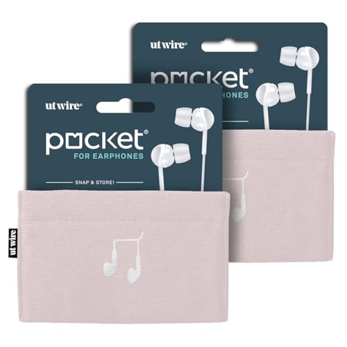 UT Wire Pocket Mobile Charger Case Pouch (Pale Pink, Earbud Case | 2 Pack) - color: Pale Pink, size: Earbud Case | 2 Pack