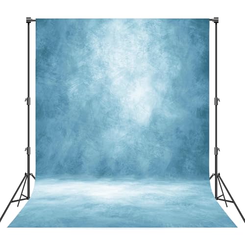 Abstract Professional Photography Backdrop for Portrait Photo Props Booth Background Photoshoot Studio with Polyester Fabric Roller Pocket on Top(8x10ft, Light Blue,No Stand) - color: Serene Blue, size: 8'x10'
