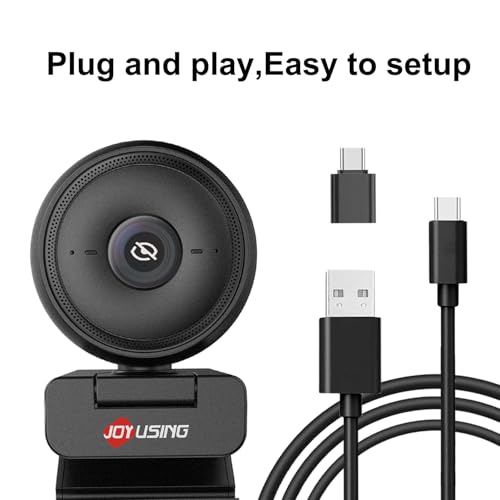 JOYUSING Flip600R 4K Webcam for PC - Ultra 4K HD Webcam with Tripod, PDAF Autofocus, Noise-Cancelling Mics, 79° FOV, Auto Light Correction, Privacy Cover, Streaming Camera for Gaming/Beauty