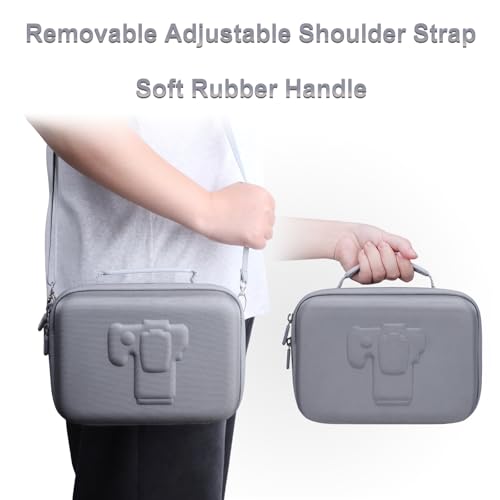 Camera Case Bag Compatible with Canon EOS Rebel T7/R50/R6 Mark II/R100/R50 V/T6/R8/R10/R5 Mark II/RP/R7/5D Mark IV/SL3/R5/T100 DSLR Camera, Len and Tripod with 4 Dividers and Shoulder Strap, Gray - color: Gray, size: Small
