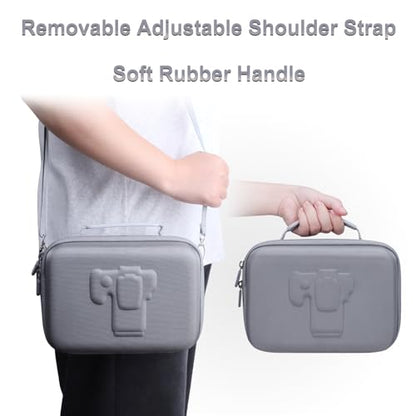 Camera Case Bag Compatible with Canon EOS Rebel T7/R50/R6 Mark II/R100/R50 V/T6/R8/R10/R5 Mark II/RP/R7/5D Mark IV/SL3/R5/T100 DSLR Camera, Len and Tripod with 4 Dividers and Shoulder Strap, Gray - color: Gray, size: Small