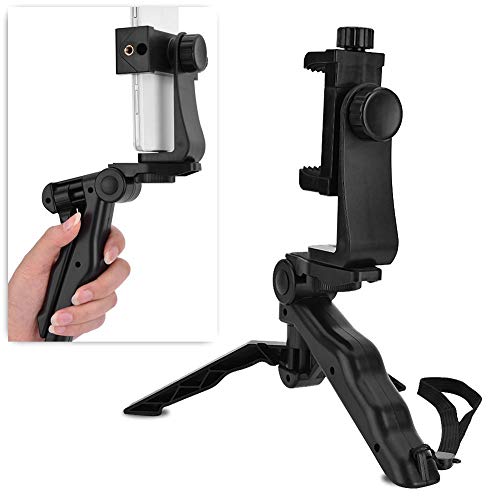 Phone Tripod Handheld Stabilizer, Adjustable Multiple Angles Compact Foldable High Compatibility, with Hand Grip for Vlogging Filming Smartphones