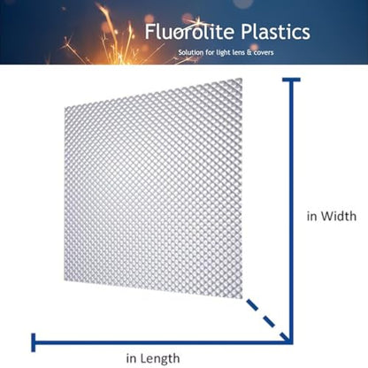 Fluorolite Plastics Clear Acrylic Prismatic fluorescent Lighting LED Panels 5 Pack 22"x46" | 0.100" Thick Fluorescent Light Covers for Ceiling Lights, Classroom light covers for Drop Ceiling - size: 22" x 46"