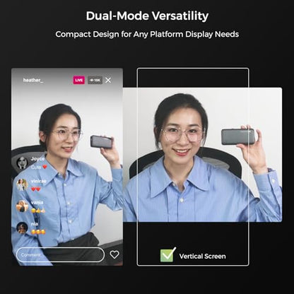 NearStream 4K Webcam for PC, HDR 1080P 60FPS Streaming Webcam with Noise Canceling Mic, Software Control, 45°-95°Adjustable FOV, Auto Focus, AI Framing, Works with Google Meet/Zoom/Skype (V08AF)