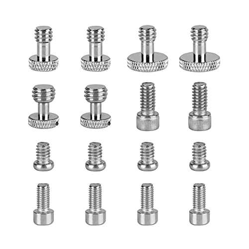 CAMVATE 1/4-20 & 3/8-16 & M5 Screw Assortment Kit for DSLR Camera Cage Rig | 16 PCS