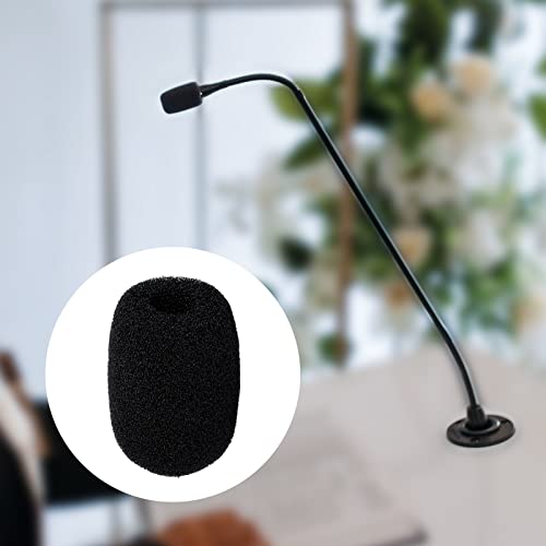 Luter 15pcs Mini Foam Microphone Windscreens, High Density Foam Mic Covers for Headset Protection for Lavalier Microphones (Black)