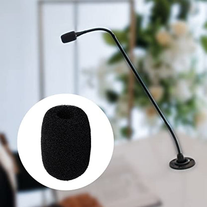 Luter 15pcs Mini Foam Microphone Windscreens, High Density Foam Mic Covers for Headset Protection for Lavalier Microphones (Black)