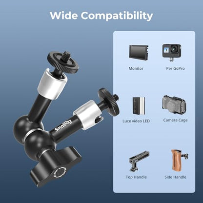 SMALLRIG 5.5-inch Magic Arm 2-Pack, Articulating Adjustable Friction Arm Mount with 1/4"-20 Thread Screw, for Camera Monitor/LED Light Setup, 5316 - style: 2-Pack