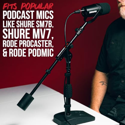Gator Frameworks GFW-MIC-0822 Telescoping Boom Mic Stand - style: Deluxe Weighted Base