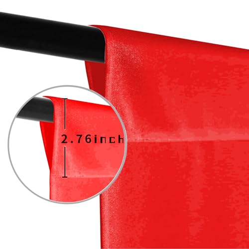 Red Photo Backdrop for Photoshoot Background Photography 5x7ft | Polyester, Seasonal Professional, Party Fashion Studio, Streaming Video Shooting - color: Red, size: 5X7 FT