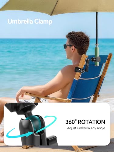 MAGJIEYX Double Clamp Mount, 360°Magic Arm for Umbrella Pole and Chair Monitor Desk Photo Studio Light Stand, Photography Reflector, Strollers, Motorcycle, Flag Holder Moun（9.84in） - size: 9.84in