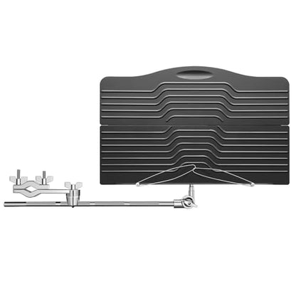 Donner Sheet Music Holder, Adjustable Clamp On Sheet Music Tray for Drummers with Multi-Joint Arm, Space-Saving Percussion Sheet Music Tray for Acoustic Electric Drum, Fits 15-35mm Cymbal Stands