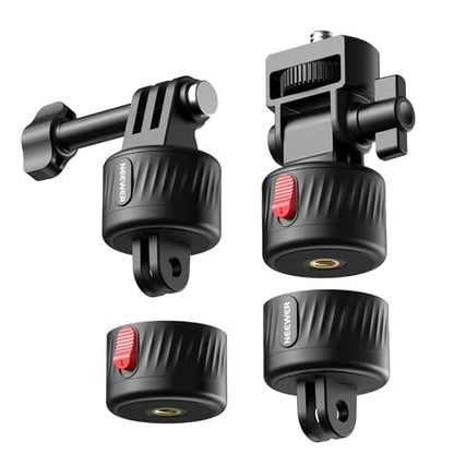 NEEWER Magnetic Action Camera Mount Kit, Compatible with GoPro Hero 13 12 11 Max DJI Osmo Action Insta360, ABS Magnetic Quick Release Mount for POV Shots, GP-24 - style: GP-24
