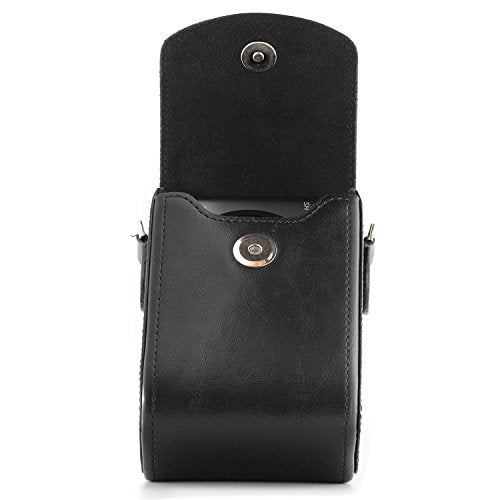 MegaGear MG766 Leather Camera Case with Strap compatible with Canon PowerShot G7 X Mark III, G7 X Mark II, G7 X - Black - color: Black
