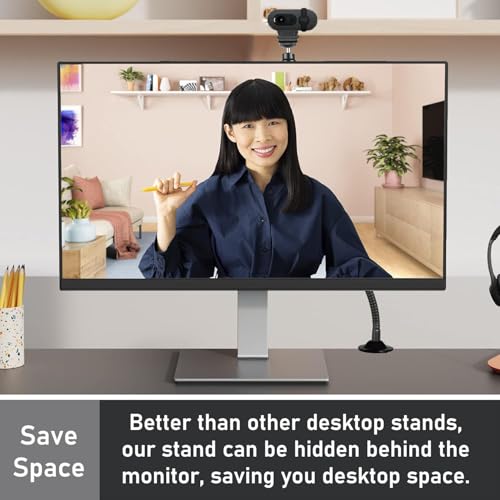 Brio 101 Webcam Stand, Magnetic Webcam Clamp Mount Holder Compatible with Logitech Brio 101 100/Brio 301 300/Brio 501 500/Brio 4K/C270/C310 webcams