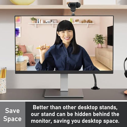 Brio 101 Webcam Stand, Magnetic Webcam Clamp Mount Holder Compatible with Logitech Brio 101 100/Brio 301 300/Brio 501 500/Brio 4K/C270/C310 webcams