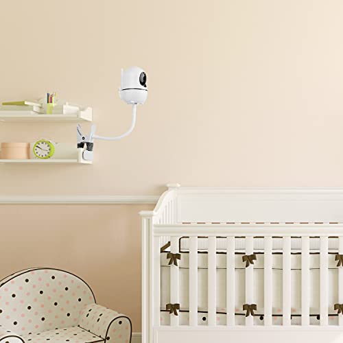 Flexible Baby Monitor Mount Compatible with HelloBaby HB65/HB6550/HB6558/HB66/HB248,ANMEATE SM935E/SM650 Monitor,Baby Camera Mount,Baby Clip Mount Without Tools or Wall Damage