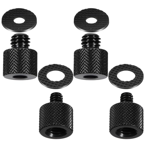 8 Pack 3/8 to 1/4 Camera Screw Adapter Thread and 1/4 Female to 3/8 Male Camera Tripod Adapter, 3/8 to 1/4 Mics Tripods Mount Adapters Microphone Stand Adapters with 4 Gaskets for Stand Mount