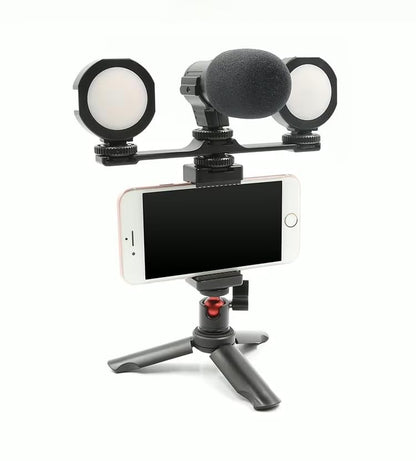 REFLEX CAMERA Metal Mobile Phone/DSLR Cold Shoe Extension Bracket with 3 Cold Shoe Mounts with Removable 1/4"-20 Screw Mount, Durable Camera Accessory for Mic, LED Video Light, Live Streaming