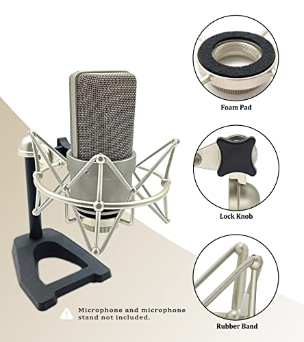TLM 103 Shock Mount - Microphone Mount Compatible for Neumann TLM 103 M147 Condenser Mic by SUUNTOK,Silver - style: Champagne Compatible with TLM 103