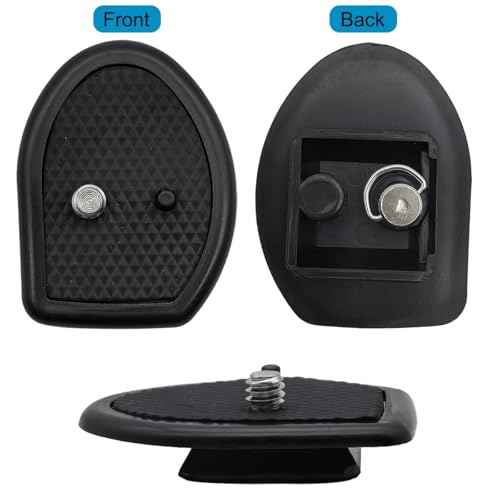 2 Pack 27mm (1-1/16") Quick Release Plate, Universal Camera Tripod Mount Adapter Replacement for 27mm Square Socket Tripod Heads - size: 27 mm x 27 mm