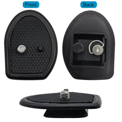 2 Pack 27mm (1-1/16") Quick Release Plate, Universal Camera Tripod Mount Adapter Replacement for 27mm Square Socket Tripod Heads - size: 27 mm x 27 mm