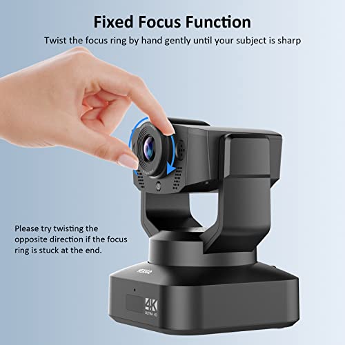 NexiGo N990 4K PTZ Zoomable Webcam, Video Conference Camera System with 5X Digital Zoom, Sony Starvis Sensor, Position Preset, Dual Stereo Mics, Audio Jacks for External Mics (Renewed) - style: 4K PTZ Webcam
