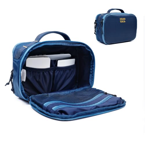 Accessories Bag & Tech Pouch | Organizer for Cables, Electronics & Everyday Essentials, Water-Repellent, Dual-Sided Padded - color: Blue Abyss