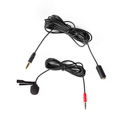 Saramonic Lavalier Clip-On Microphone for Smartphone with 4M Extension Cable Professional Video Microphone (SR-LMX1+)