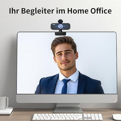 1080P Webcam for Computer/Laptop/Desktop/PC, External Camera with Microphone, USB Plug&Play, Auto Low Light Correction, Privacy Cover, Tripod, Wide Angle for Meeting/Online Video/Zoom - style: 1080p-with tripod