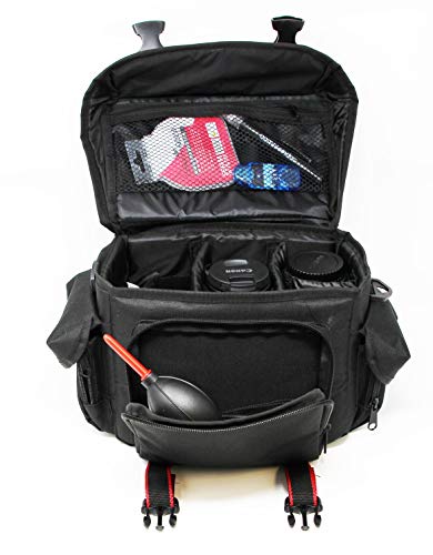 Commander Optics Medium/Large Camera Carrying Case for Nikon, Sony, Pentax, Olympus Panasonic, Samsung, and Canon Rebel DSLR 11 x 7 x 7 Inches Black Bag