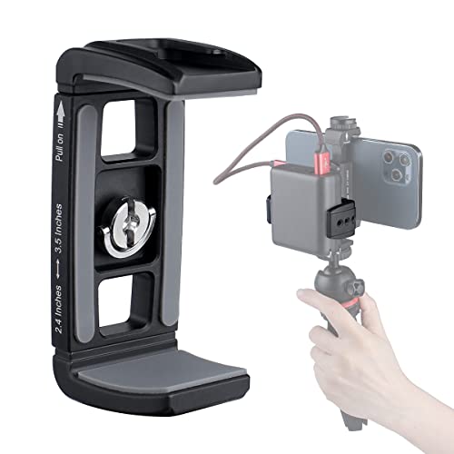 Power Bank Clamp Holder,Camera Cage,with 1/4" Screw,Cold Shoe Mount,Phone Holder Clip [Thick Case & Big Phones Friendly],Radar Detector Mount for Truck Compaitbale with Anker Power Bank