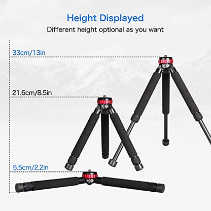 Koolehaoda Camera Mini Tripod Table Stand - Compact Aluminum Desktop Tripod | 1/4" & 3/8" Screw Mount, Compatible with DSLR Camera, Monopod, Tripod Head, Gimbal Stabilizer, Lightweight Portable Stand
