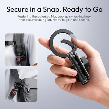 ULANZI MA56 4-in-1 Aluminum Magnetic Phone Tripod Mount for iPhone 17-12 Series, Camera Phone Mount with Arca Swiss Plate&1/4 Screw Mount, Phone Mount for iPhone/Camera Monitoring/Tripods/Stabilizers
