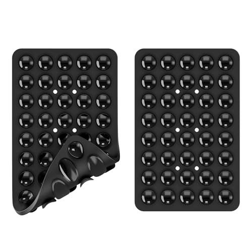 Double Sided Silicone Suction Phone Holder Mount, Silicon Accessory for iPhone and Android, Hands-Free Mirror Shower Phone Holder, TikTok Videos and Selfies (Combo D) - color: Combo D