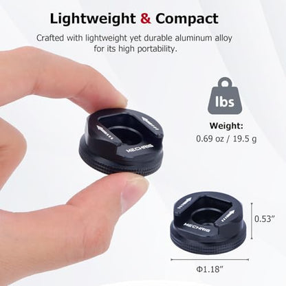 Cold Shoe Mount Adapter with 1/4"-20 Thread, Universal Aluminum Camera Accessory for Microphone, LED Light, Monitor – 30×13.5mm, 19.5g, Anti-Slip Design (62029)