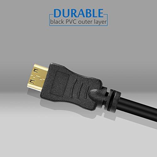 UCEC Mini HDMI to HDMI Coiled, 1ft-1.47ft Small HDMI Cable Support 4K Ultra HD 1080p 3D Compatible with Atomos Ninja V V5, Monitors, Cameras, Projector, A to C - color: A to C