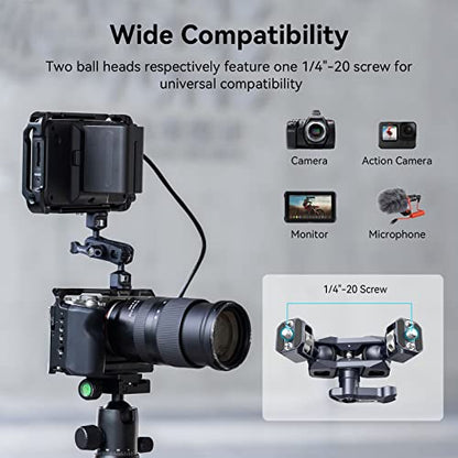 SMALLRIG Camera Magic Arm, Flexible Articulating Arm with 1/4” Screws, Field Monitor Mount with Dual Ballhead, Aluminum - style: Standard