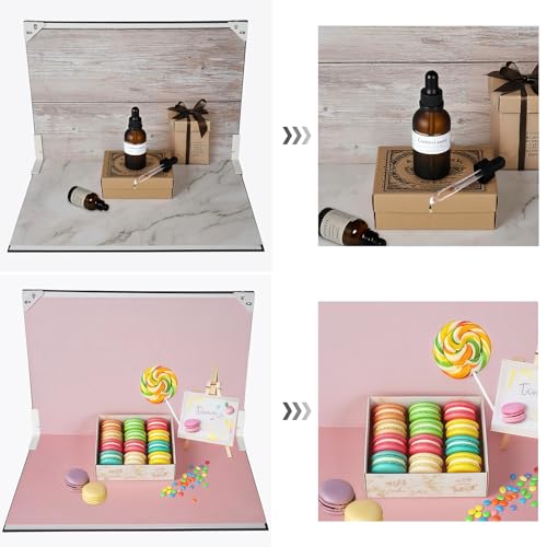 Yoocheese Photography Backdrops for Product Photos: 11pcs/22pattern Double-Sided Small Paper Backgrounds for Food/Jewelry/Mini Items Shooting, Content Creation & E-Commerce Use.(16.5x11.7inch) - color: dark