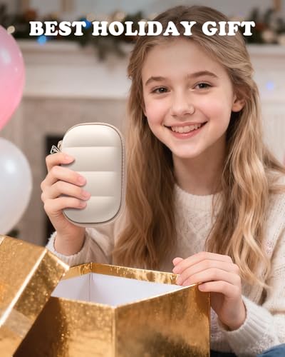 Digital Camera Case Compatible with CAMKORY DC403/ KODAK PIXPRO FZ55/ FZ45/ STUOGYUM DC402-AF, Small Hard Shell Bag with SD Card Storage for Travel (Beige - color: Beige