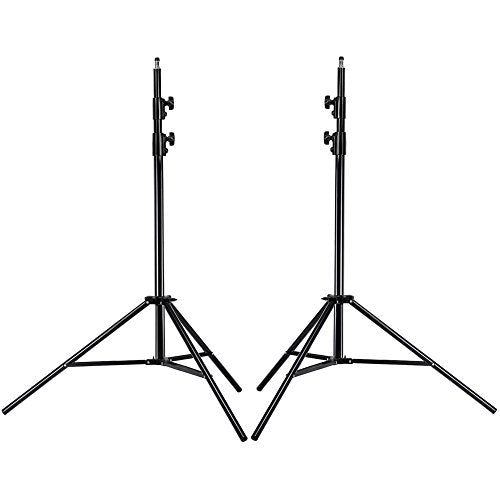 NEEWER PRO 9feet/260cm Spring Loaded Heavy Duty Photography Photo Studio Light Stands with 1/4" Screw & 5/8 Stud for Video, Portrait and Photography Lighting (2 Packs) - style: 260cm/2-Pack