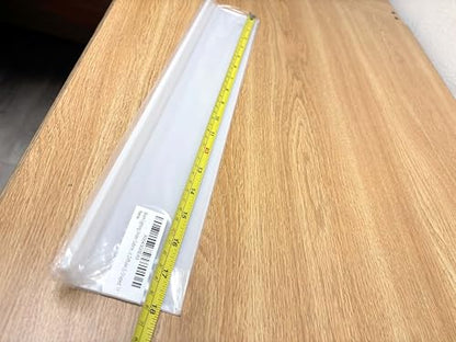 Beam Lighting Under Cabinet Light Cover Replacement | White Ribbed Acrylic Diffuser (L-Shaped, 18") - size: 18", style: L-Shaped