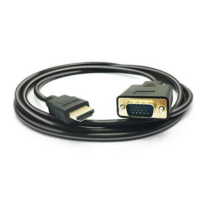 HDMI to VGA Cable, 1080P HDMI Male to VGA Male M/M Video Converter Cord VGA Adapter Compatible w/HDMI Desktop, Laptop, DVD to 15 Pin D-SUB VGA HDTV Monitor Projector - 6Feet